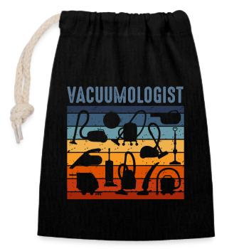 Vacuumlogist Vacuum Cleaner - Closable cotton gift bag (14x20cm) - black - Front