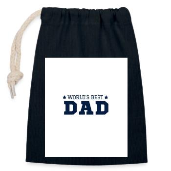 World´s best Dad - Verschließbarer Geschenkbeutel aus Baumwolle (14x20cm) - Navy - Vorne