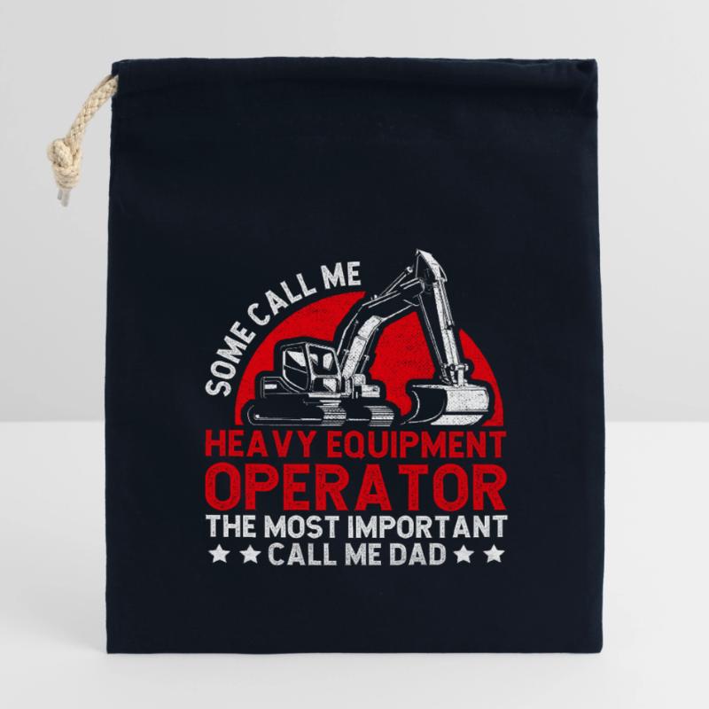 Construction machinery operator Excavator driver Excavator driver Construction workers Closable cotton gift bag (14x20cm)