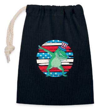 Tupfende Frosch 4. Juli patriotische USA amerika - Verschließbarer Geschenkbeutel aus Baumwolle (14x20cm) - Navy - Vorne