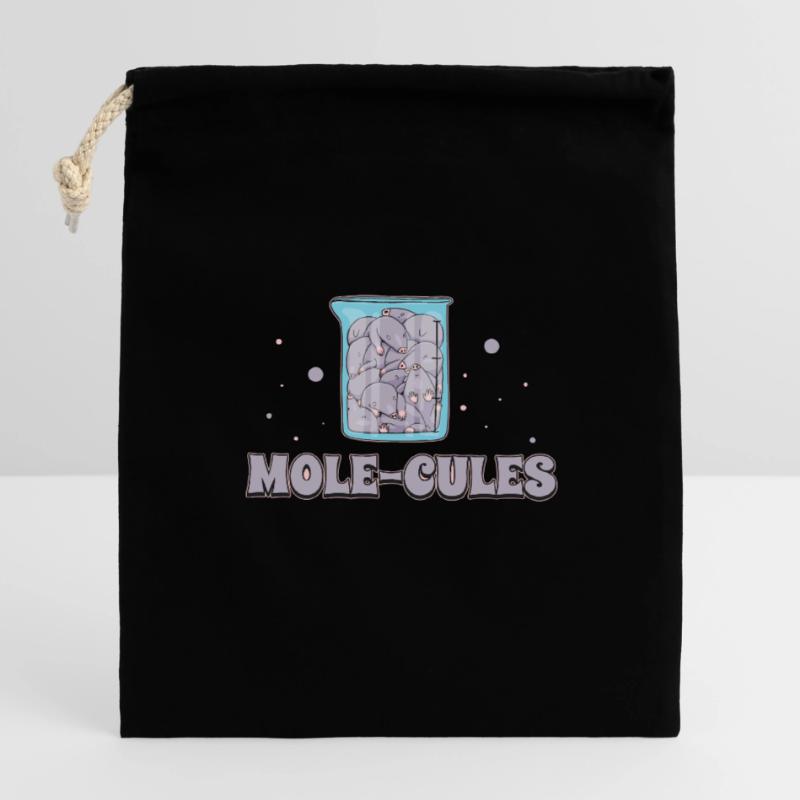 Funny Mole-Cules Mole Problems A Chemistry Mole Verschließbarer Geschenkbeutel aus Baumwolle (14x20cm)