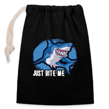 Shark Ocean Predator Scuba Diver Tauchen - Verschließbarer Geschenkbeutel aus Baumwolle (14x20cm) - Schwarz - Vorne