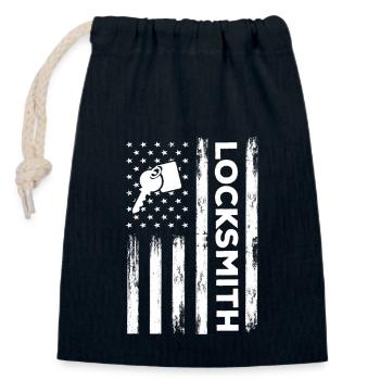Amerikanischer Schlosser - Verschließbarer Geschenkbeutel aus Baumwolle (14x20cm) - Navy - Vorne