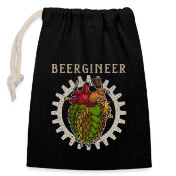 Brewer Brewer Hops Beer Drinker Brewery Beer - Closable cotton gift bag (14x20cm) - black - Front