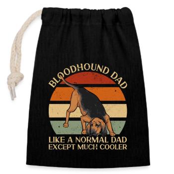 Bloodhound Hund Bluthund - Verschließbarer Geschenkbeutel aus Baumwolle (14x20cm) - Schwarz - Vorne