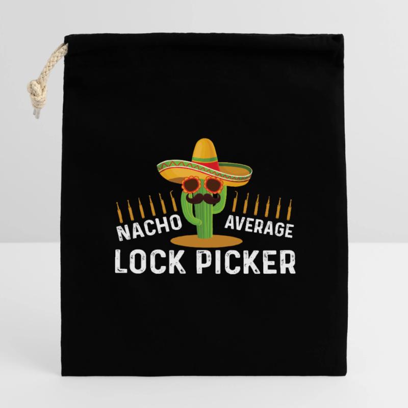 Not so average lock cracker Closable cotton gift bag (14x20cm)