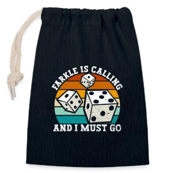 Farkle Dice Gamer Design Für Farkle Liebhaber - Sac cadeau en coton avec cordon (14 x 20 cm) - bleu marine - Devant
