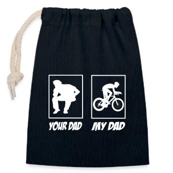 Racer - Closable cotton gift bag (14x20cm) - navy - Front