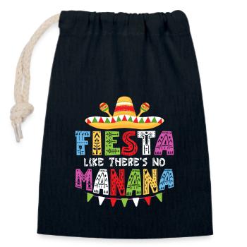 Fiesta Like There's No Manana Party Cinco De Mayo - Verschließbarer Geschenkbeutel aus Baumwolle (14x20cm) - Navy - Vorne