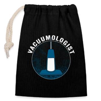 Vacuum Cleaner Vacuumlogist - Closable cotton gift bag (14x20cm) - black - Front