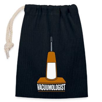 Vacuum Cleaner Vacuumlogist - Closable cotton gift bag (14x20cm) - navy - Front