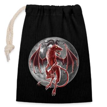 Jersey Devil - Closable cotton gift bag (14x20cm) - black - Front
