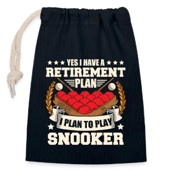 Snooker Retirement - Closable cotton gift bag (14x20cm) - navy - Front