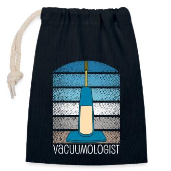 Vacuum Cleaner Vacuumlogist - Closable cotton gift bag (14x20cm) - navy - Front