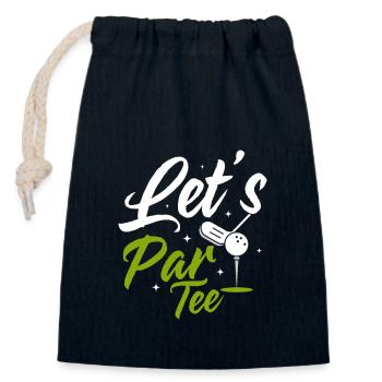 Let's Par Tee Golf Golfing - Verschließbarer Geschenkbeutel aus Baumwolle (14x20cm) - Navy - Vorne