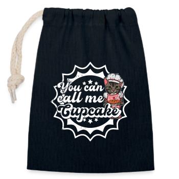 Baker Baking Cat Hobby Baker Dessert Cake - Closable cotton gift bag (14x20cm) - navy - Front