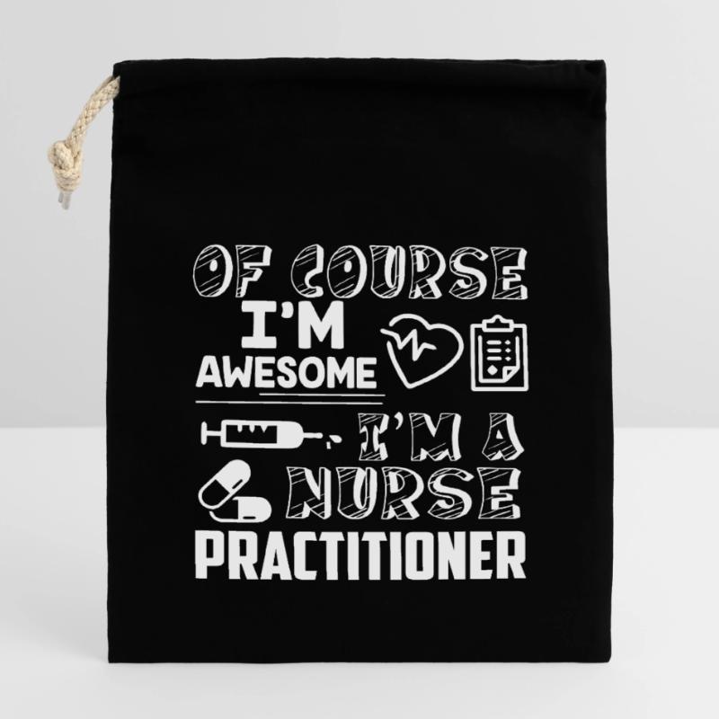 Nurse Practitioner Awesome Nurse Practitioner Closable cotton gift bag (14x20cm)