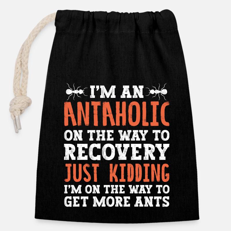 Ant Insect Collector Entomologist - Closable cotton gift bag (14x20cm) - black