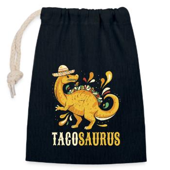 Mexikanischer Taco-Dinosaurier - Verschließbarer Geschenkbeutel aus Baumwolle (14x20cm) - Navy - Vorne