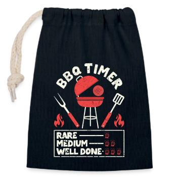 BBQ Timer Rare Medium Well Barbecue Funny Grill - Closable cotton gift bag (14x20cm) - navy - Front