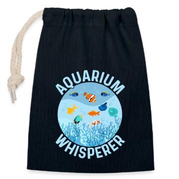 Aquarium Whisperer Aquarium Owner Fish Keeping - Verschließbarer Geschenkbeutel aus Baumwolle (14x20cm) - Navy - Vorne