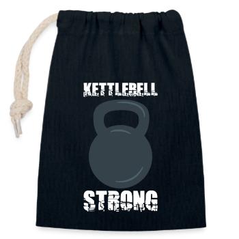 Bodybuilding Powerlifting Weightlifting Fitness - Closable cotton gift bag (14x20cm) - navy - Front