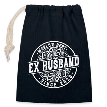 Worlds parie ex-mari depuis 2020 Divorce - Sac cadeau en coton avec cordon (14 x 20 cm) - bleu marine - Devant