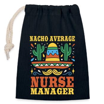 Gestion des services infirmiers Cinco de Mayo mexicain - Sac cadeau en coton avec cordon (14 x 20 cm) - bleu marine - Devant
