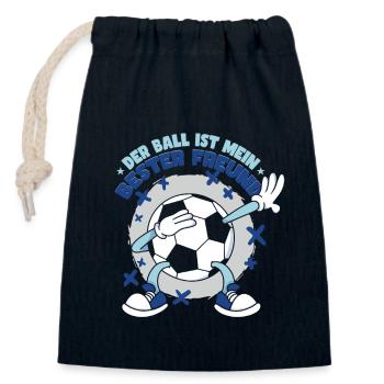 Fußball Dab Kinder Fußballspieler Sprüche - Verschließbarer Geschenkbeutel aus Baumwolle (14x20cm) - Navy - Vorne