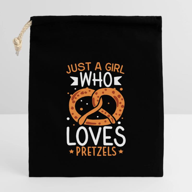 Baking Pretzel German Baking Bread Bakery Baker Closable cotton gift bag (14x20cm)