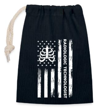 USA Fahne Radiologieassistent Amerika - Verschließbarer Geschenkbeutel aus Baumwolle (14x20cm) - Navy - Vorne