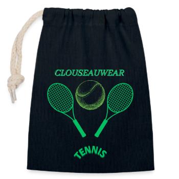 TENNIS CLOUSEAUWEAR 1 - Closable cotton gift bag (14x20cm) - navy - Front