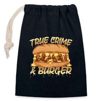 True Crime Murder Spy Crime Intérêt Idée cadeau - Sac cadeau en coton avec cordon (14 x 20 cm) - bleu marine - Devant