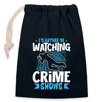 True Crime Murder Spy Crime Interest Gift Idea - Verschließbarer Geschenkbeutel aus Baumwolle (14x20cm) - Navy - Vorne