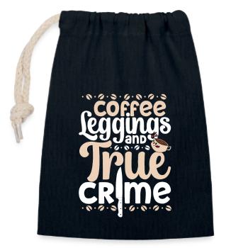 True Crime Murder Spy Crime Intérêt Idée cadeau - Sac cadeau en coton avec cordon (14 x 20 cm) - bleu marine - Devant