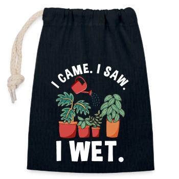 Lustige Gartenpflanze Nasse Pflanzen - Verschließbarer Geschenkbeutel aus Baumwolle (14x20cm) - Navy - Vorne