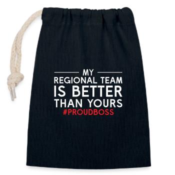 Regionalleiter Mein Team Lustiger Job Führung - Verschließbarer Geschenkbeutel aus Baumwolle (14x20cm) - Navy - Vorne