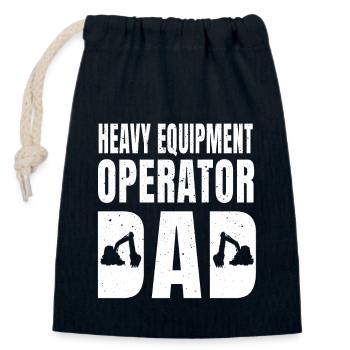 Excavator Driver Daddy Gift - Closable cotton gift bag (14x20cm) - navy - Front