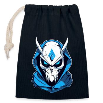 cool gamer - Closable cotton gift bag (14x20cm) - navy - Front