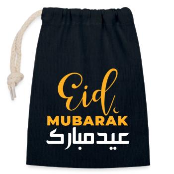 Eid Mubarak Eid Al Fitr Muslims - Closable cotton gift bag (14x20cm) - navy - Front