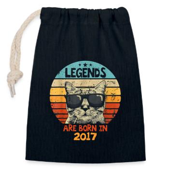 Die Legenden wurden 2017 geboren Jubiläumsgeschenk - Verschließbarer Geschenkbeutel aus Baumwolle (14x20cm) - Navy - Vorne