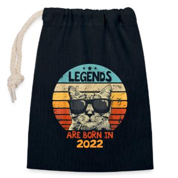 Die Legenden wurden im Jahr 2022 geboren Jubiläumsgeschenk - Verschließbarer Geschenkbeutel aus Baumwolle (14x20cm) - Navy - Vorne