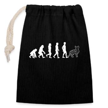 Savannah Cat Savannah Cat Evolution - Closable cotton gift bag (14x20cm) - black - Front