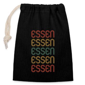 Essenerin Essener Essen - Closable cotton gift bag (14x20cm) - black - Front