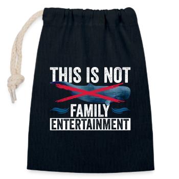 Anti-walbeobachtung Und Orca-beobachtung Rettet - Sac cadeau en coton avec cordon (14 x 20 cm) - bleu marine - Devant