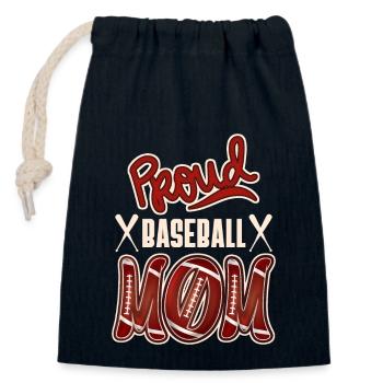 Proud Baseball-Mom, American Baseball Design - Verschließbarer Geschenkbeutel aus Baumwolle (14x20cm) - Navy - Vorne