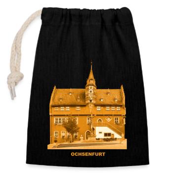 Ochsenfurt Town Hall Lower Franconia Bayewrn - Closable cotton gift bag (14x20cm) - black - Front