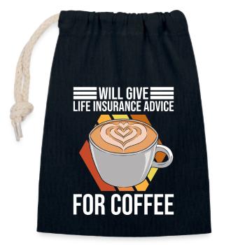 Life Insurance Agent Design Für - Verschließbarer Geschenkbeutel aus Baumwolle (14x20cm) - Navy - Vorne