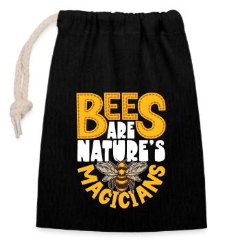 Honigbienen-imkerei Imker Honigbienen-bienenhaus - Verschließbarer Geschenkbeutel aus Baumwolle (14x20cm) - Schwarz - Vorne