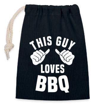 Dieser Typ Liebt BBQ - Verschließbarer Geschenkbeutel aus Baumwolle (14x20cm) - Navy - Vorne